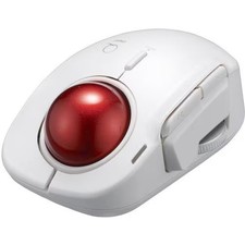 Digio2 Trackball Mouse Small Wireless 5-Button Laser Index Finger White JP