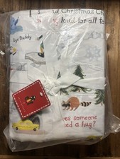 POTTERY BARN Elf 100 Cotton Sheet Set - Queen - NEW NIB - 4 Pieces - Christmas