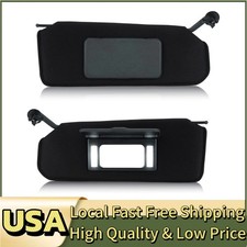 Pair Sun Visor Sun Shades Vanity Mirror Black For 97-04 Black Sun Visor Pair Pair Sun Visor Sun Shades Vanity Mirror Black For 97-04 Black Sun Visor Pair