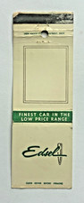 Vintage Late 1950's EDSEL Matchbook Cover Lion Match Co. Vintage Late 1950's EDSEL Matchbook Cover Lion Match Co.