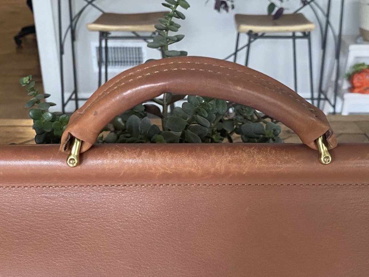 Coach Vintage 90's Beekman British Tan Leather Business Briefcase