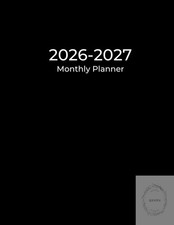 2026-2027 Monthly Planner: 2 Year With Holidays  Black Cover
