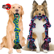 Heavy Duty Dog Rope Toys for Aggressive Chewers - 2 Pack Indestructible Tug of W