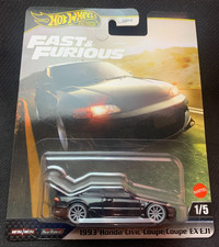 Hot Wheels Premium, Fast and Furious, 1993 Honda Civic Coupe EX EJ1, 1/5