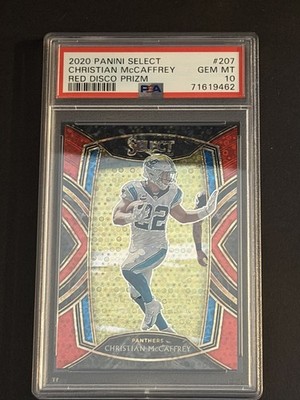 2020 Panini Select - Club Level Christian McCaffrey #207 Red Disco Prizm 22/49