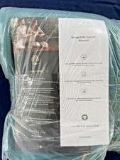 Maya Lubini Organic Meditation Mat Zabuton/Floor Pillow Deep Teal Green New NIP