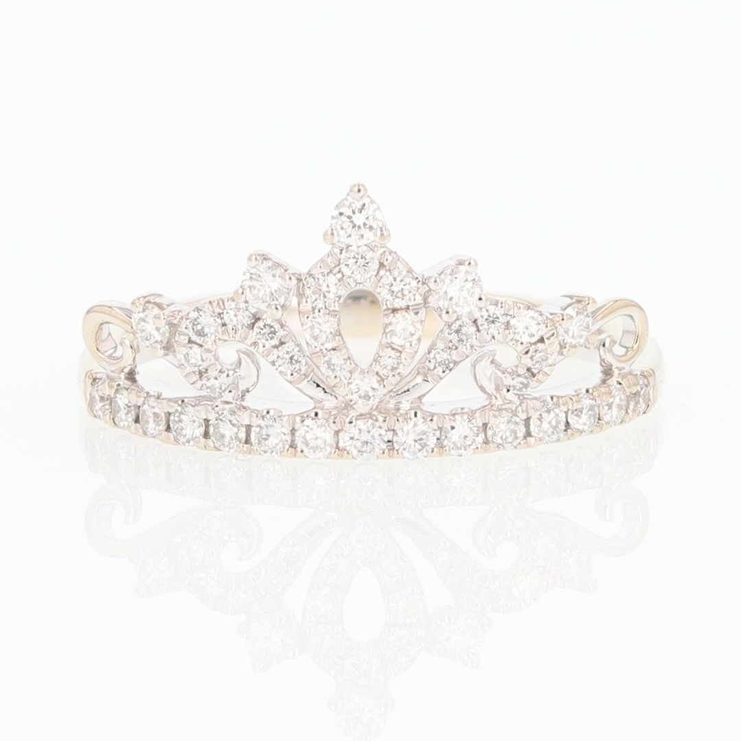 Le Vian .31ctw Round Cut Diamond Crown Shaped Band Ring 14k