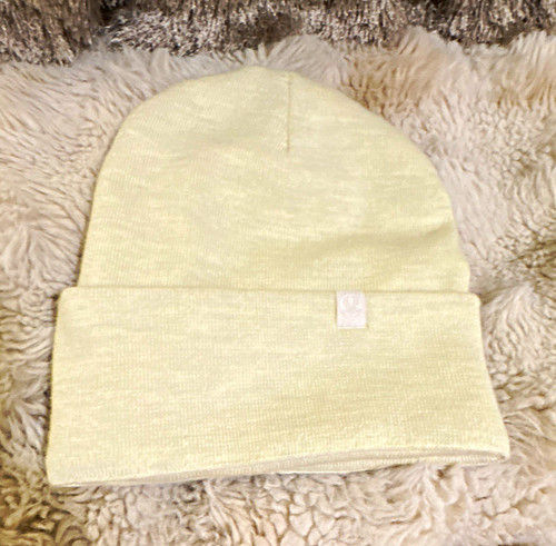 Lululemon Knit Beanie Hat Ivory/Cream Logo Women’s One Size