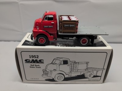 First Gear 1952 GMC Half Rack Stake Truck Country General W/ Barrels load 1/34 