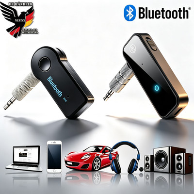 Bluetooth Audio Empfänger Receiver Transmitter Sender Adapter Auto AUX 3,5mm KFZ