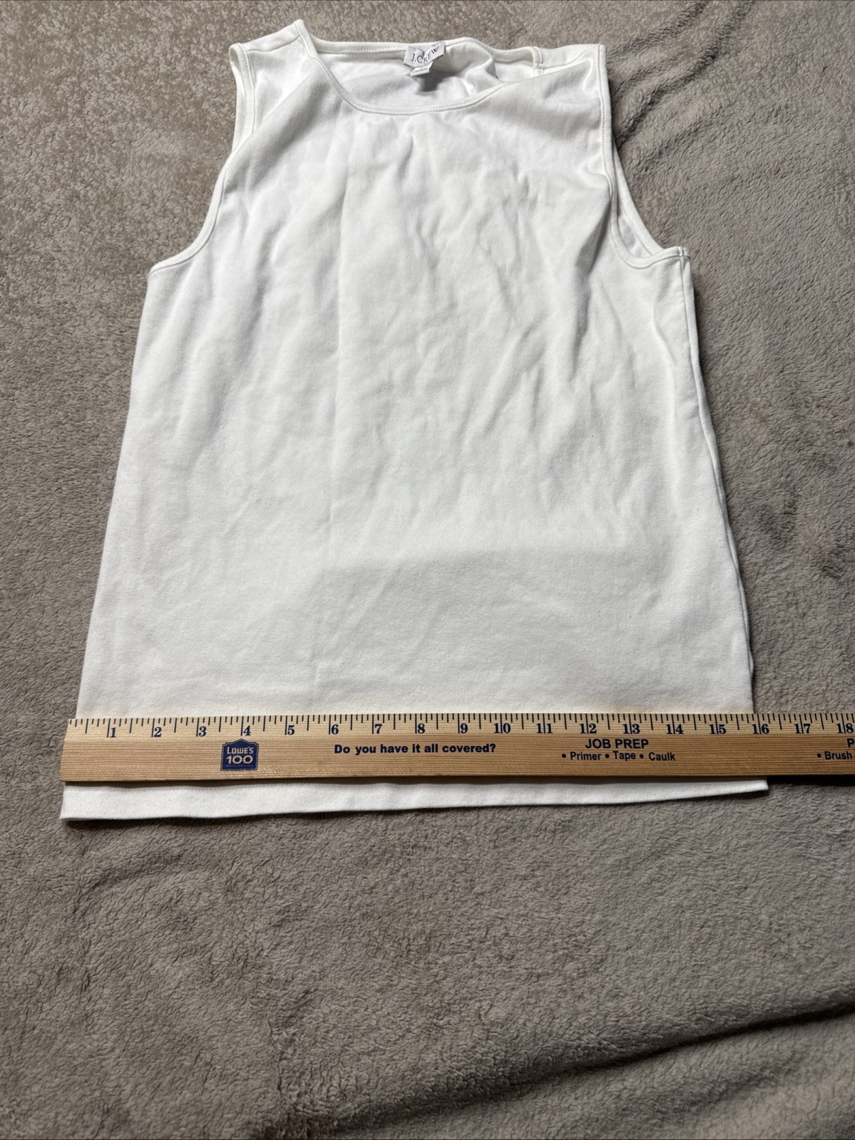 J Crew Womens Large Solid Plain White Girlfriend … - image 6