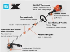 ECHO X Series Battery Powered Pro Attachment System: DPAS-2600SBBT (USED)
