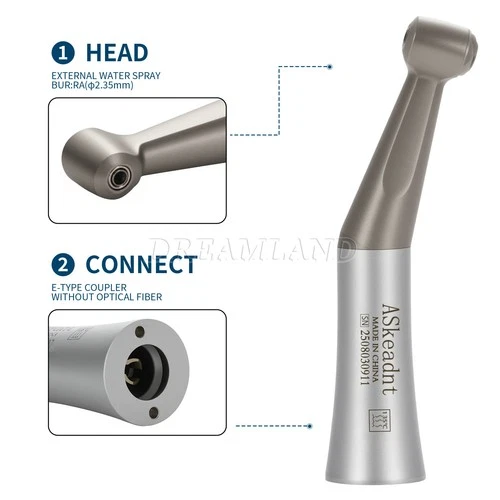 NSK Style Dental Slow Low Speed Contra Angle Handpiece push button RA2.35mm burs