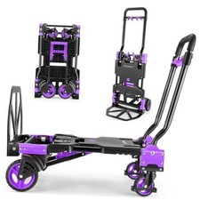 330LB Folding Hand Truck Heavy Duty Carrying, Combination of Four 330LB Purple