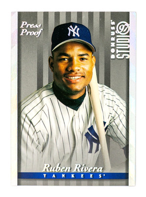 Ruben Rivera #158 (1997 Donruss Studio) Silver Press Proof Portrait, NY Yankees
