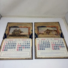 1933 & 34 J. E. Seibert Dairy Calendars New Britain, Connecticut Milk Bottle CT