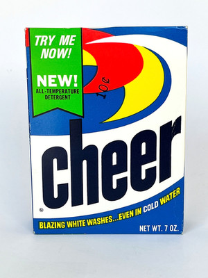 VINTAGE  CHEER   LAUNDRY  DETERGENT  UNOPENED  TRY  ME  NOW  BOX   7 OZ   1960'S