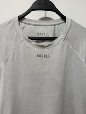 Nobull Shirt Womens Medium Gray Waffle Knit Long Sleeve Performance Athletic