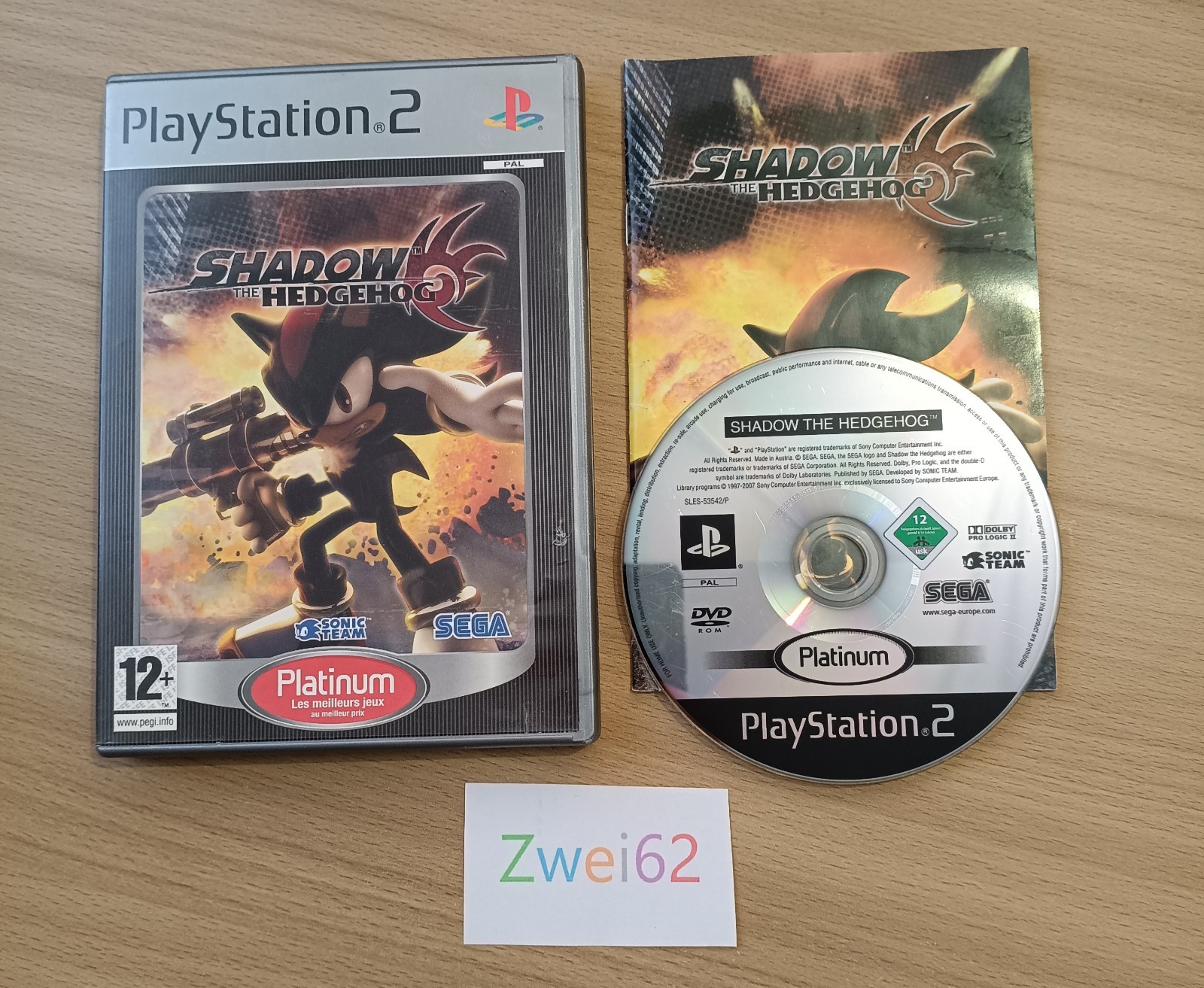 Shadow The Hedgehog (PS2, PlayStation 2) - PAL FR CIB testé
