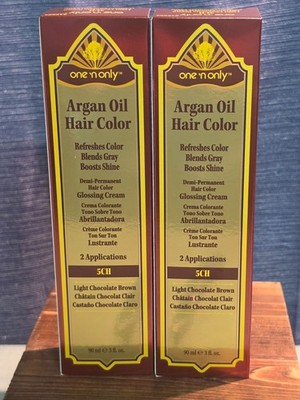 One  n Only Argan Oil Hair Color 5CH Light Chocolate Brown 2 Pack Demi Permanent