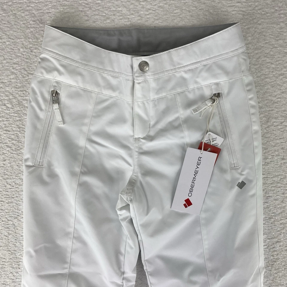 Obermeyer Snow Ski Brooke Pantalones Adolescentes Niñas Talla Mediana Blanco Esquí Snowboard Foto 3 de 4
