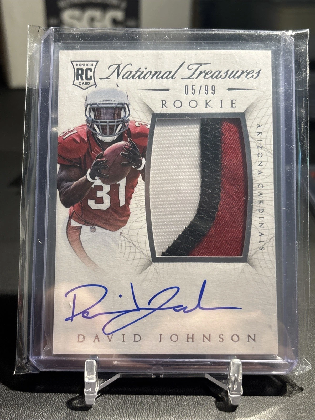 2015 National Treasures #108 David Johnson RPA RC Patch AUTO /99
