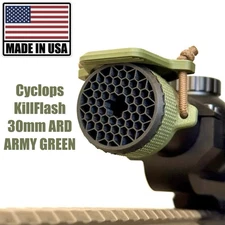 Cyclops ARMY GREEN 30mm ARD LPVO KillFlash Scope Cover Elastic Center Hole