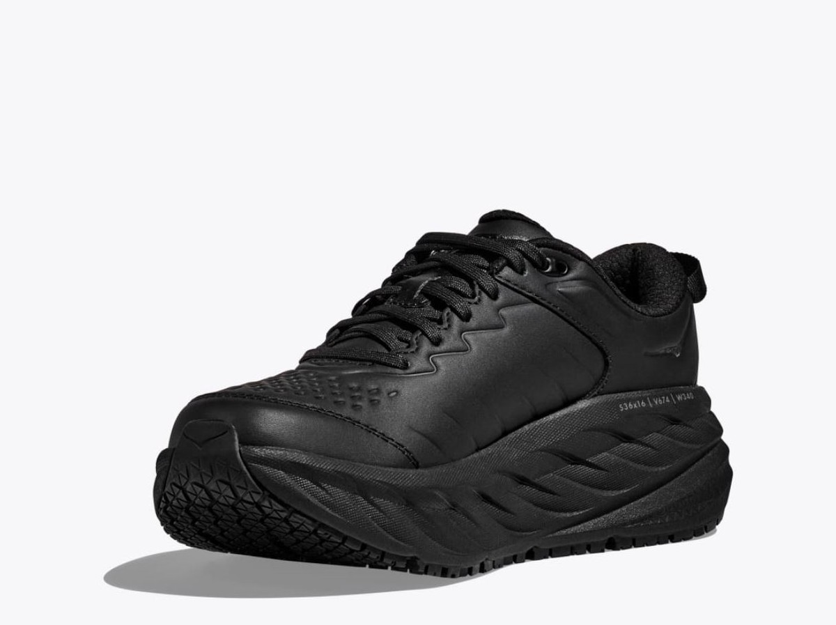 CLEARANCE!! Hoka Bondi SR Womens Walking Shoes (D Wide) (Black