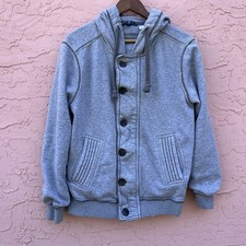 H M Divided Gray Jacket Hood Size Small