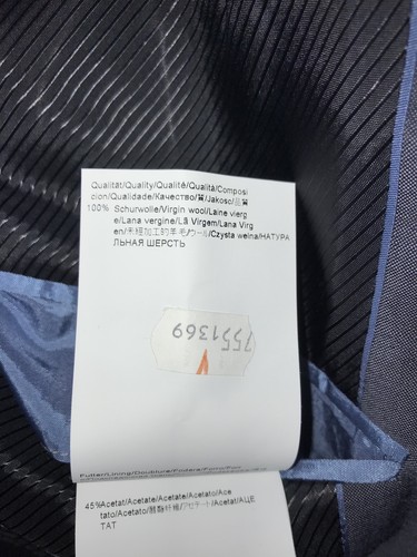 HUGO BOSS -Mens Tailored Fit BLUE GREY WOOL SUIT - 40 Reg - W34 L30 - GORGEOUS - Picture 11 of 12