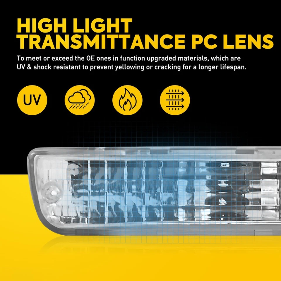 8x Clear Style Indicators Front Bumper Light For Land Cruiser HZJ80 Series XL AU - image 3 of 4