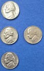 1968 S - 1970 S Jefferson Nickel, 5 Cents, 4 Coins lot, Circulated, Us Coins