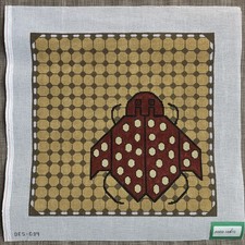 Handpainted Needlepoint Canvas Patterned Insect Must Read Description