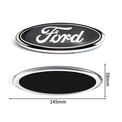 145mm Ford Focus MK 2012 2013 2014 Heckklappe Transit Abzeichen Emblem Schwarz