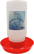 Plastic 1-Quart Chicken Waterer and Chick Drinker  Durable Watering Container f