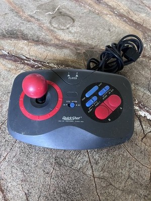 QuickShot Joystick for Atari Commodore Amiga SMS Wired Arcade Stick Retro Gaming