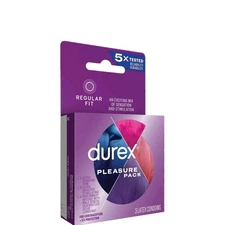 Bulk Lot 144 Boxes Of 3 Per Durex Pleasure Pack Condoms. 3 Per Box Sold In A Lot