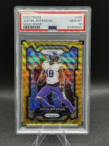 Justin Jefferson [Gold] #195 2023 Panini Prizm card