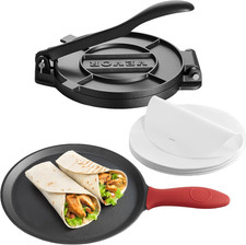 Tortilla Press, 10 Inch Cast Iron Tortilla and Roti Maker, Heavy Duty Tortillado