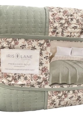 Iris Lane Multicolor Floral Full/Queen Quilt 90 x90 
