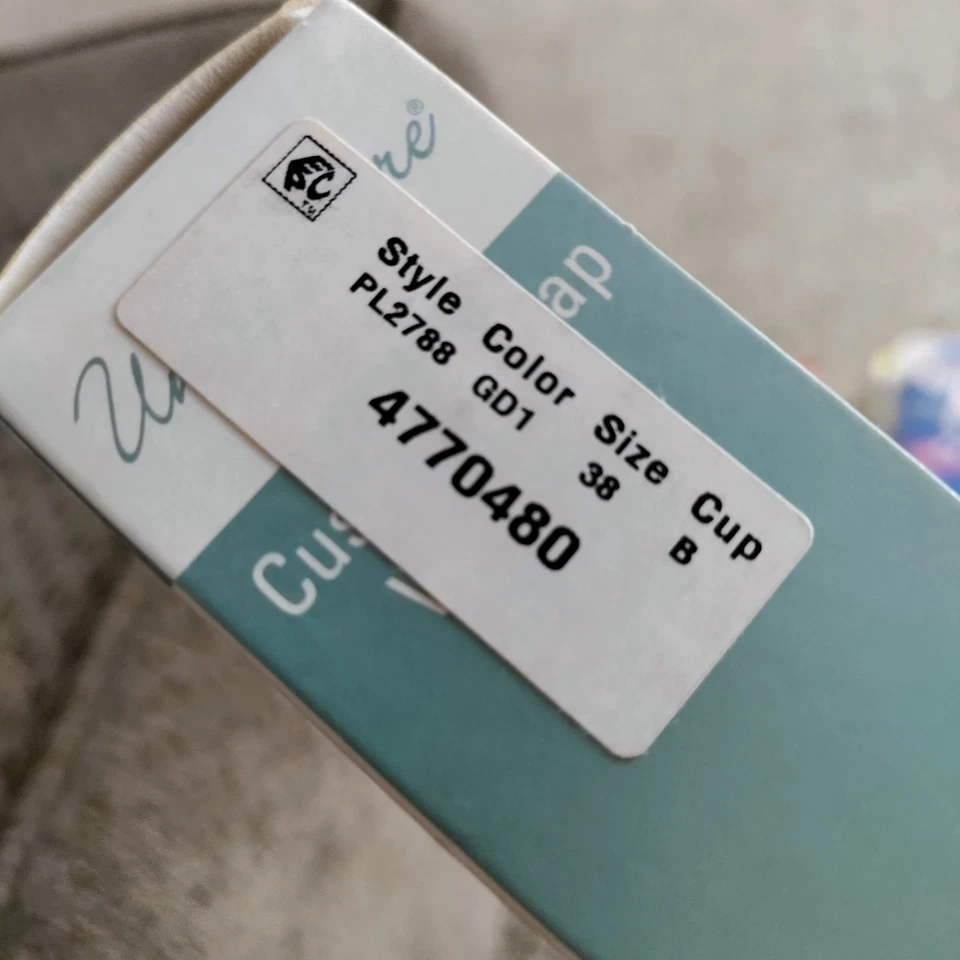 Sujetador sin aros con correa de cojín Underscore-#2788, Almond 38B Nuevo en caja Foto 4 de 4