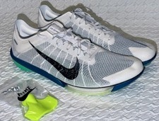 NIKE Air Victory 2 White Black Bright Spruce Mid Distance Track Spikes Mens 10.5