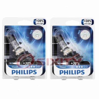 2 pc Philips High Low Beam Headlight Bulbs for Lincoln Blackwood Continental pg