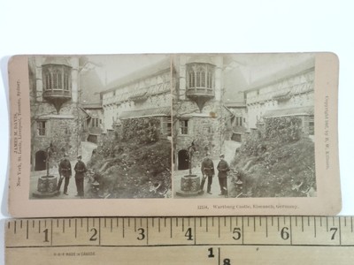 Antique Stereoview Card Wartburg Castle Eisenach Germany by B.W. Kilburn 1907