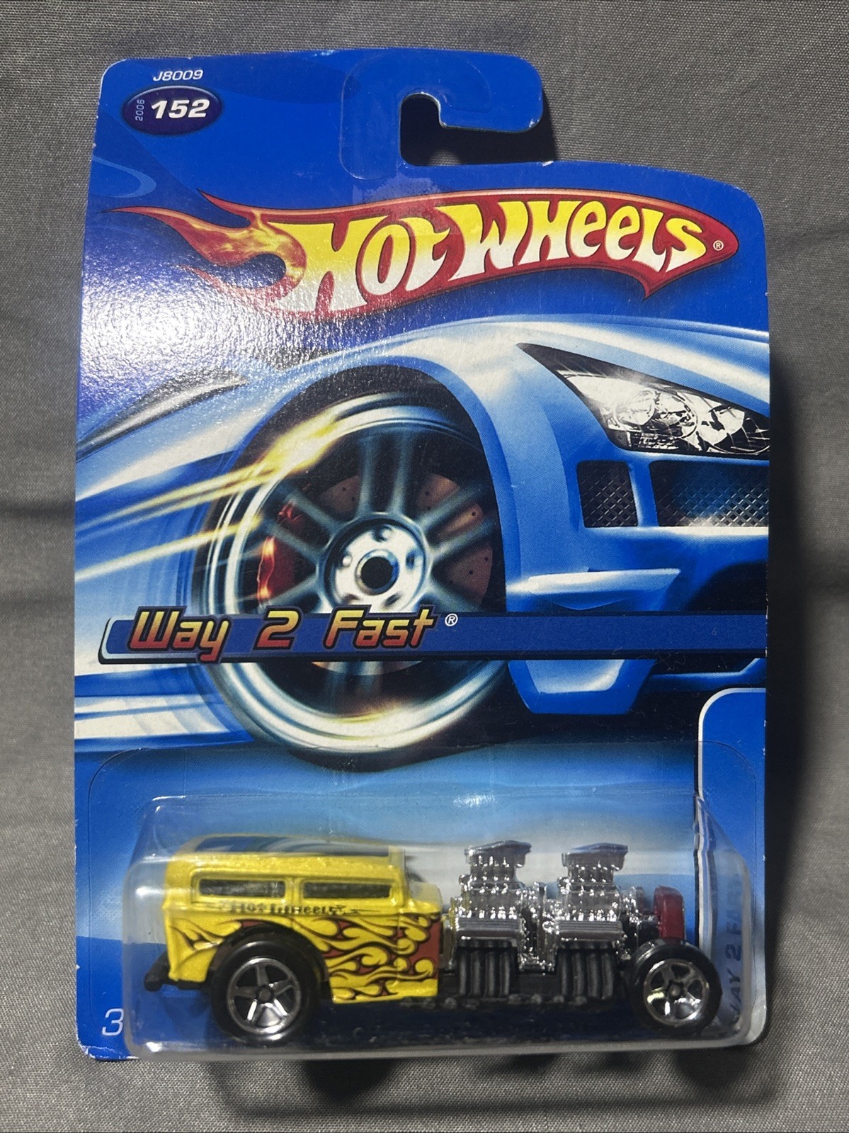  Hot Wheels 2006 "Way 2 Fast" Yellow W/Flames -1:64 Collector #152 Nice!
