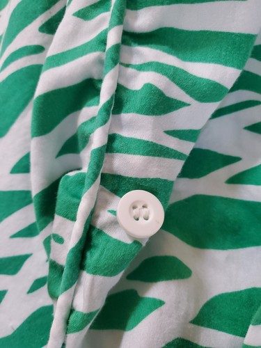 Diane Von Furstenberg DFV Queen Duvet Cover Twigs Print Green White Designer - Picture 6 of 8