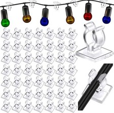 Pangda 50 Pcs Mini Light Adhesive Clips Clear Christmas Light Indoor Adhesive...
