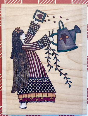 NEW! SPRINKLING LOVE by Stampington country prim watering can wings angel bloom 