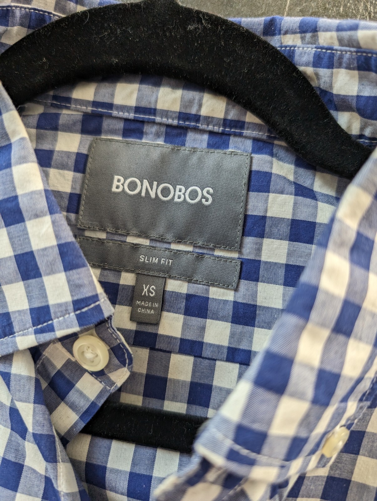 Bonobos Blue Summerweight Gingham Button Down Shi… - image 3