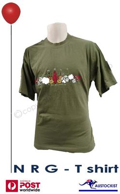 N R G No Rules Generation Printed Khaki Womens T shirt Size 14 BNWT Khaki 